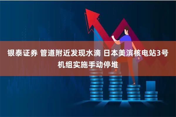 银泰证券 管道附近发现水滴 日本美滨核电站3号机组实施手动停堆